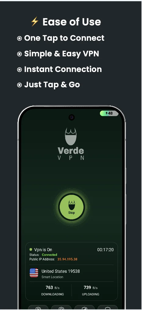 Verde VPN screenshot